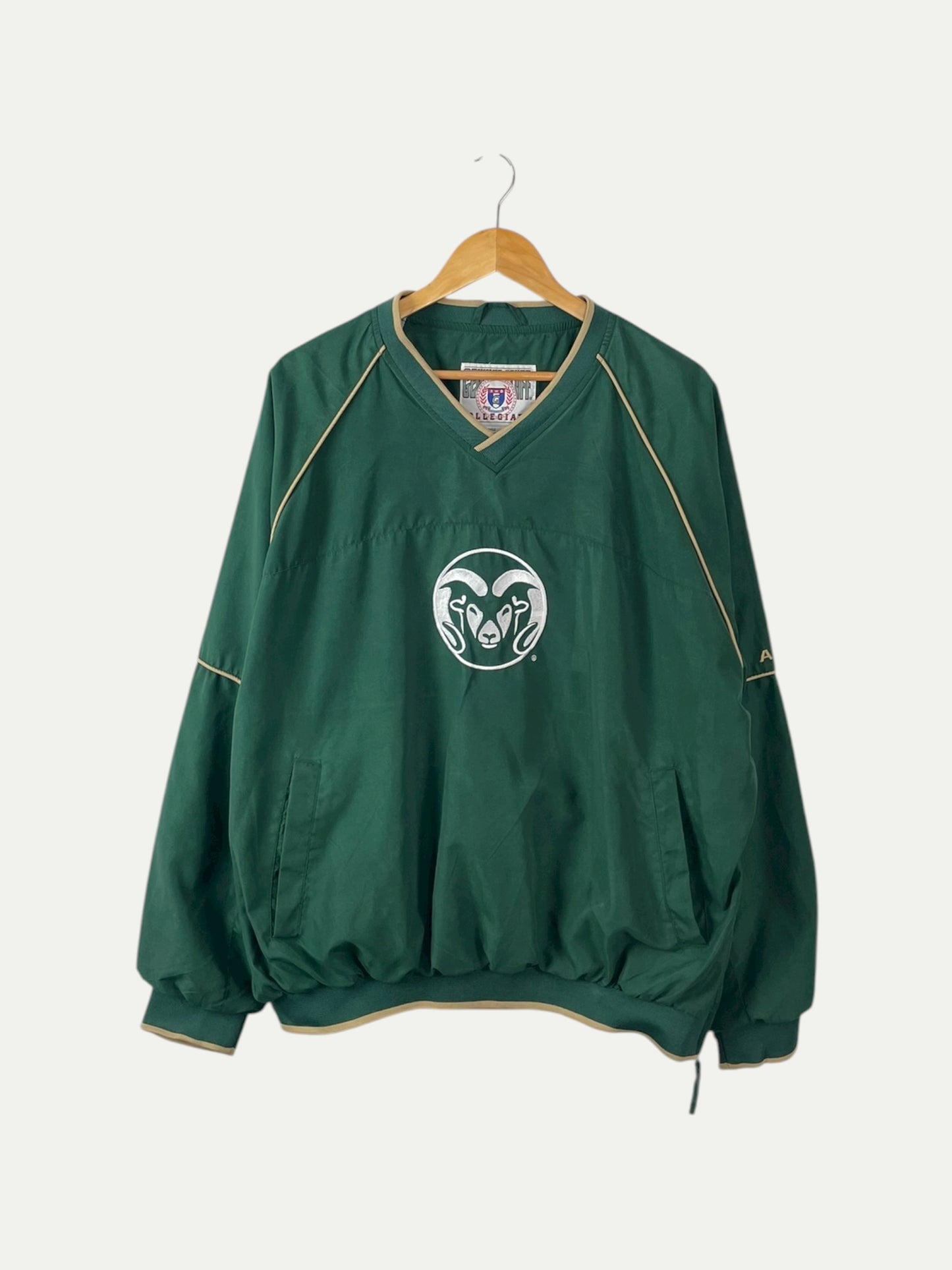 90's Rams CSU Embroidered Vintage Pull-over Jacket Size L