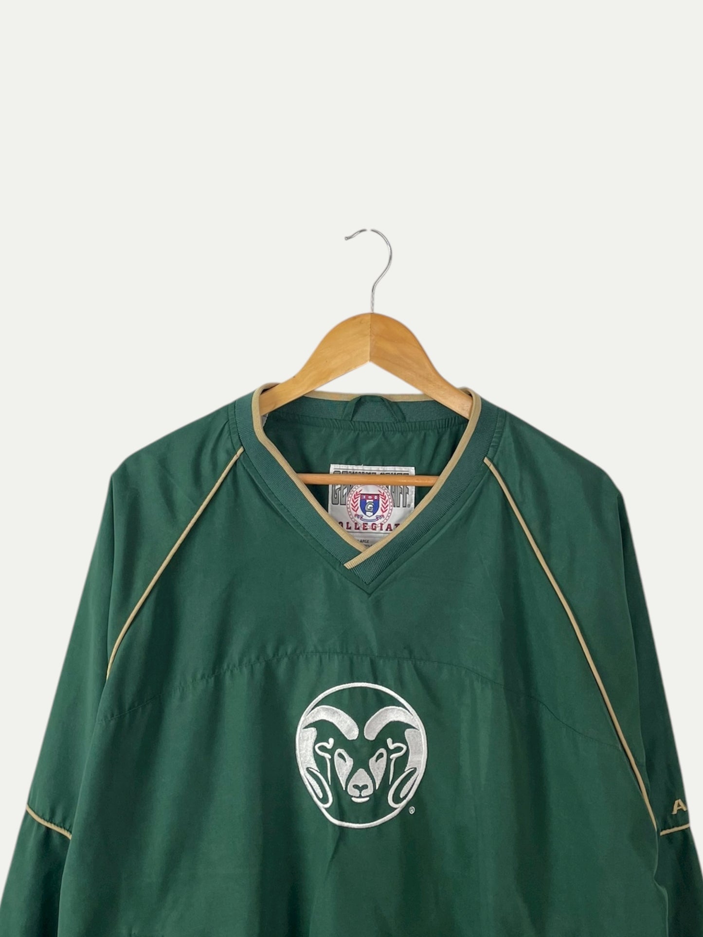 90's Rams CSU Embroidered Vintage Pull-over Jacket Size L