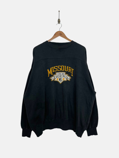 90's Missouri Tigers Embroidered Vintage Sweatshirt Size XL