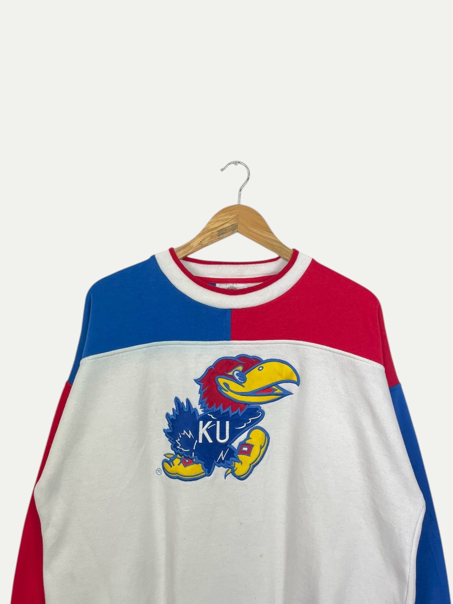 90's Kansas Jayhawks Embroidered Vintage Sweatshirt Size XL