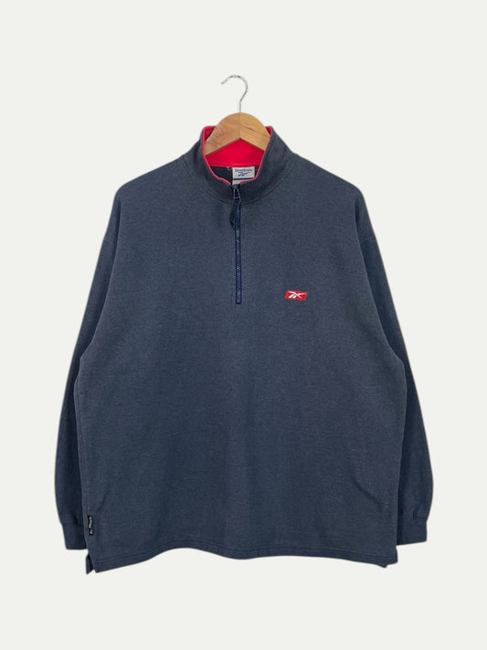 90's Reebok Embroidered Vintage Quarter-zip Sweatshirt Size XL