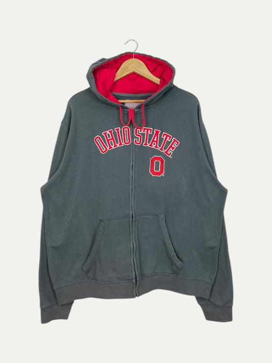 90's Ohio State Embroidered Vintage Zip-up Sweatshirt Size 2XL