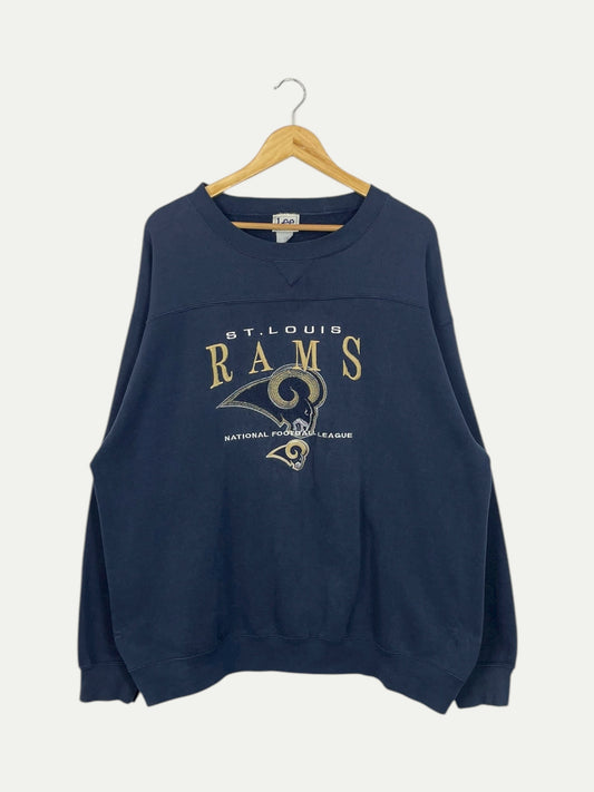 90's St Louis Rams Embroidered Vintage Sweatshirt Size 2XL