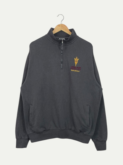90's Arizona Sun Devils Embroidered Vintage Quarter-zip Sweatshirt Size XL