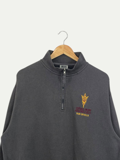 90's Arizona Sun Devils Embroidered Vintage Quarter-zip Sweatshirt Size XL