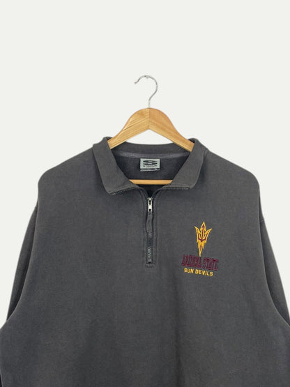 90's Arizona Sun Devils Embroidered Vintage Quarter-zip Sweatshirt Size XL