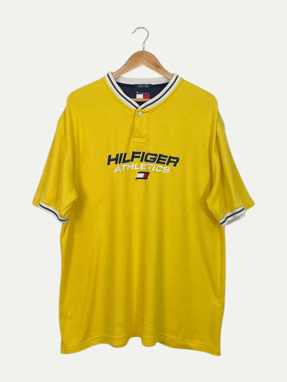 90's Tommy Hilfiger Embroidered Vintage Button-up T-Shirt Size 2XL