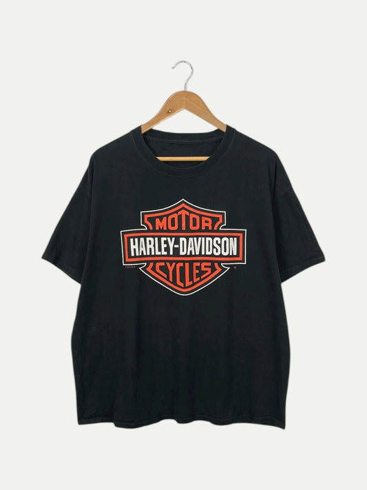 90's Harley Davidson Orange, Virginia Vintage T-Shirt Size XL