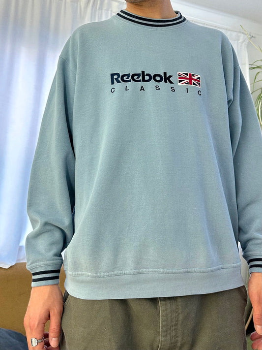 90's Reebok Classic Embroidered Vintage Sweatshirt Size M-L