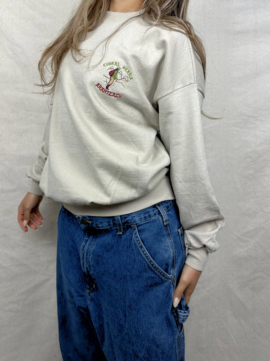 90's Arantzazu Euskal Herria Embroidered Vintage Sweatshirt Size 12
