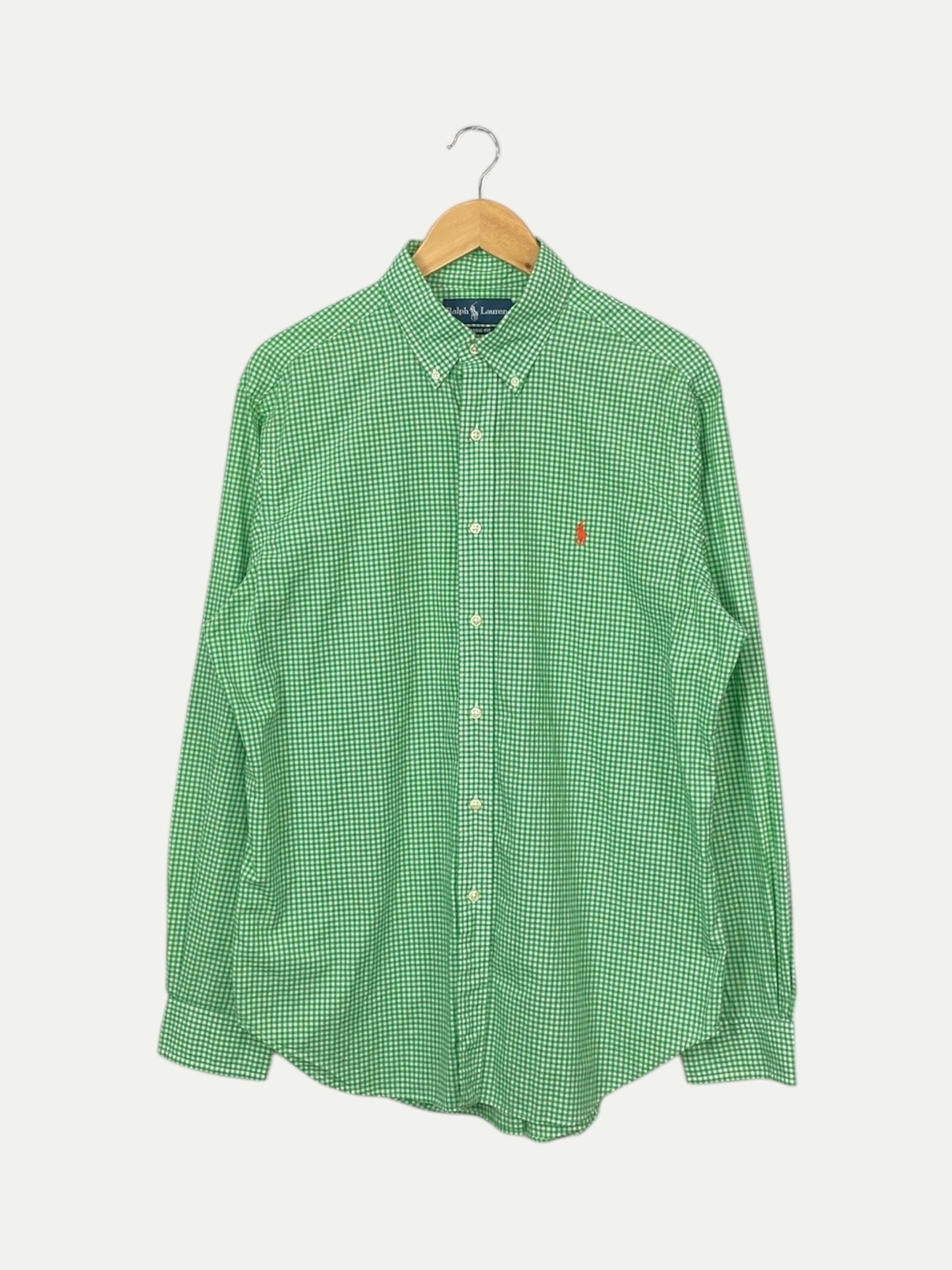 90's Ralph Lauren Embroidered Vintage Long-sleeve Button-up Shirt Size L