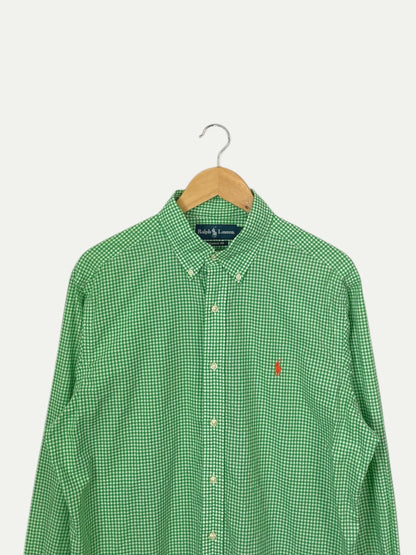 90's Ralph Lauren Embroidered Vintage Long-sleeve Button-up Shirt Size L