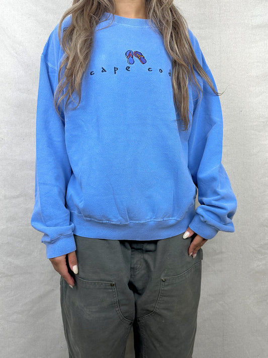 90's Cape Cod Embroidered Vintage Sweatshirt Size 14-16