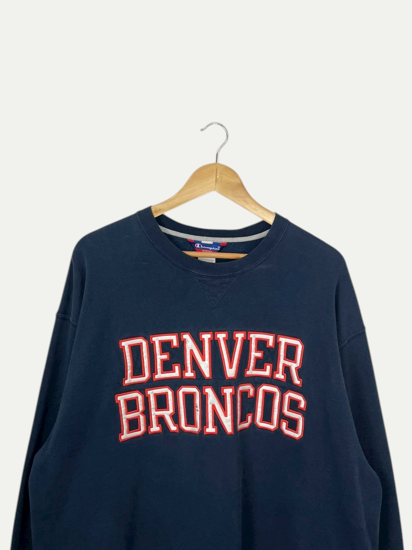 90's Denver Broncos Embroidered Vintage Champion Sweatshirt Size XL