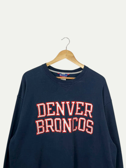 90's Denver Broncos Embroidered Vintage Champion Sweatshirt Size XL