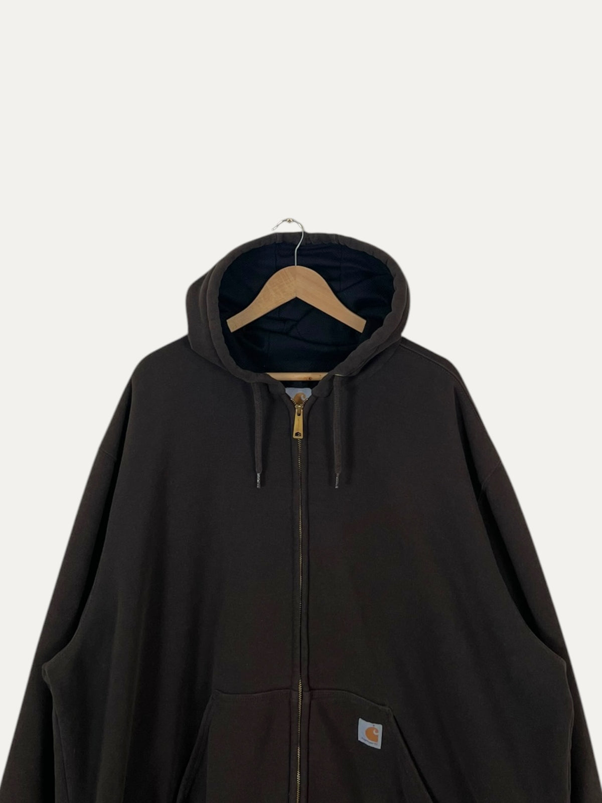 90's Carhartt Vintage Lined Soft Shell Zip-up Hooded Sweatshirt Size 3XL