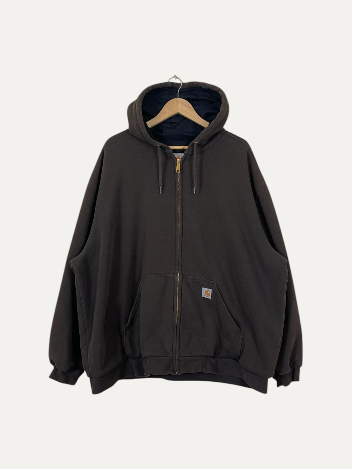 90's Carhartt Vintage Lined Soft Shell Zip-up Hooded Sweatshirt Size 3XL