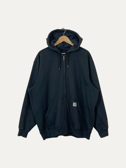 90's Carhartt Vintage Soft Shell Zip-up Hooded Sweatshirt Size 2XL