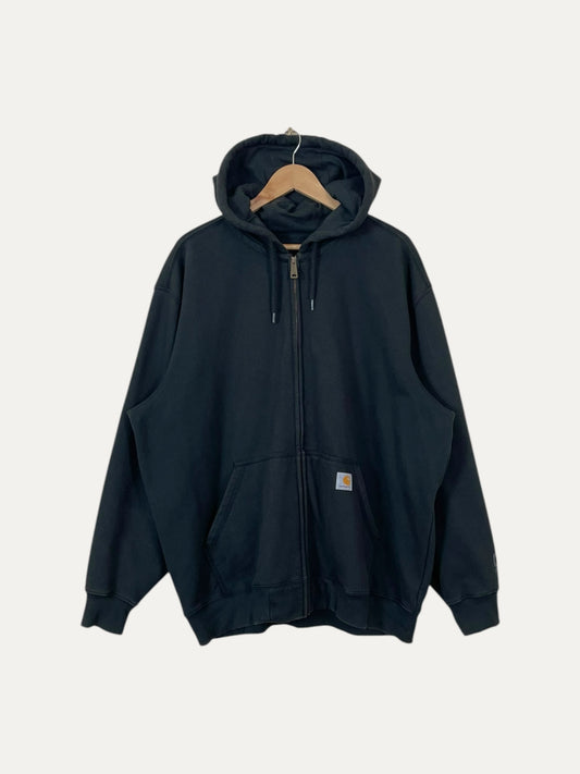 90's Carhartt Vintage Soft Shell Zip-up Hooded Sweatshirt Size 2XL