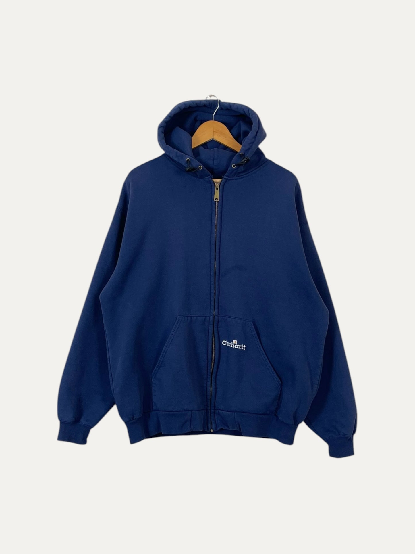 90's Carhartt Embroidered Vintage Soft Shell Zip-up Hooded Sweatshirt Size XL