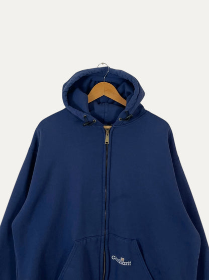 90's Carhartt Embroidered Vintage Soft Shell Zip-up Hooded Sweatshirt Size XL