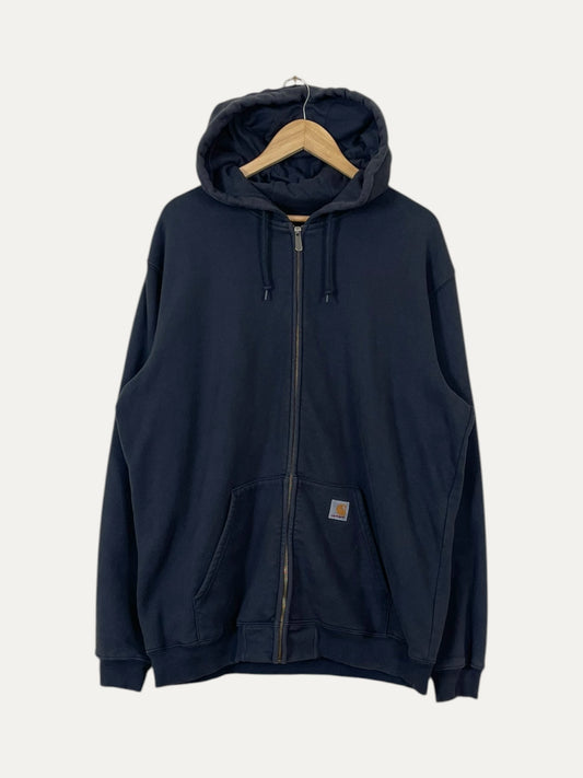 90's Carhartt Vintage Soft Shell Zip-up Hooded Sweatshirt Size XL-2XL