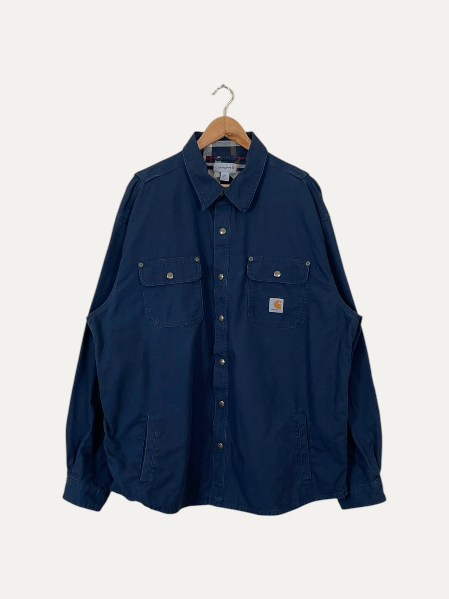 90's Carhartt Vintage Plaid Lined Shacket Size 2XL