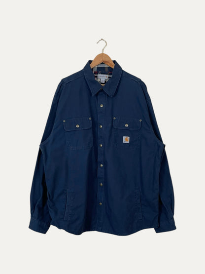 90's Carhartt Vintage Plaid Lined Shacket Size 2XL