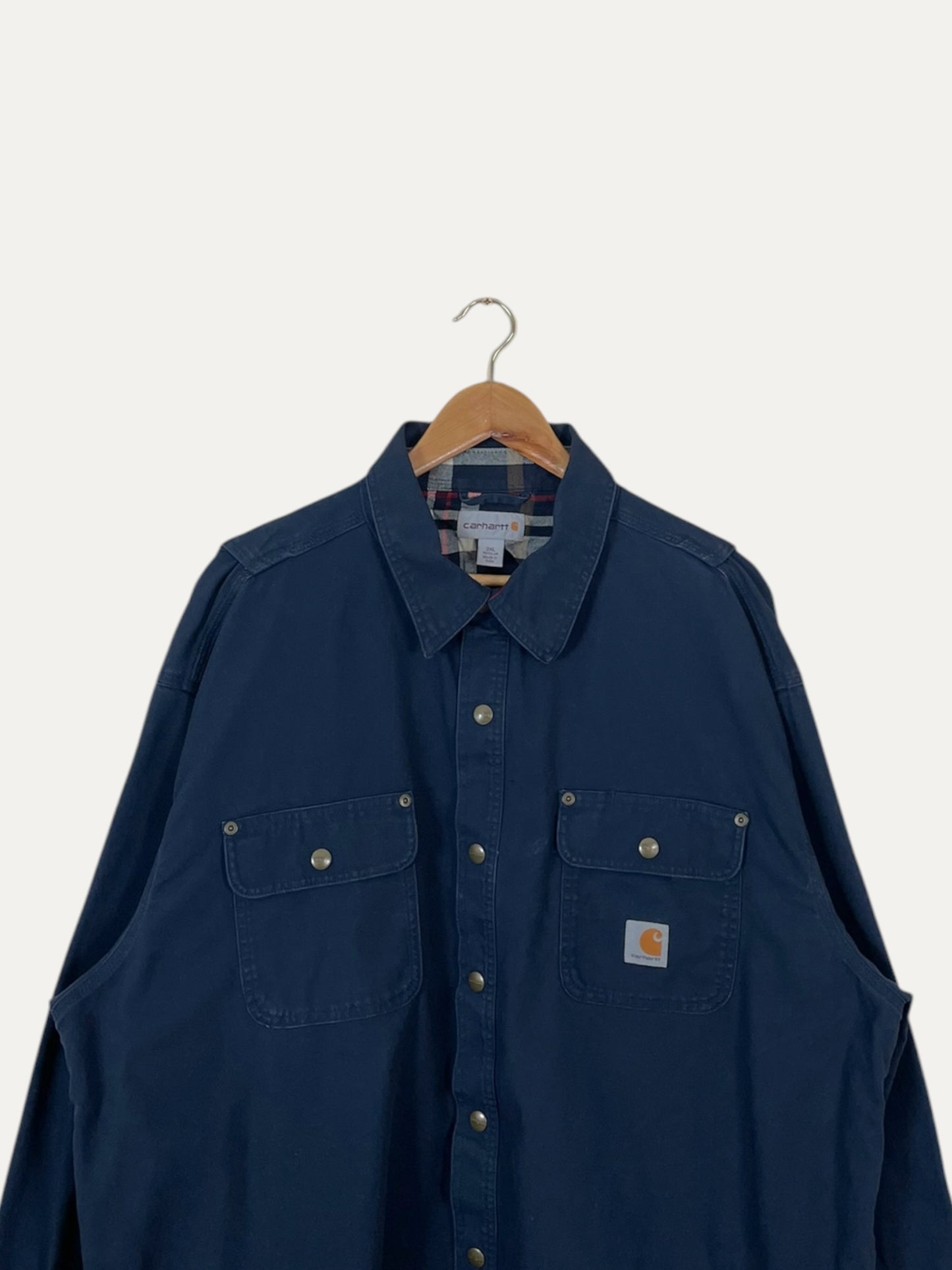 90's Carhartt Vintage Plaid Lined Shacket Size 2XL