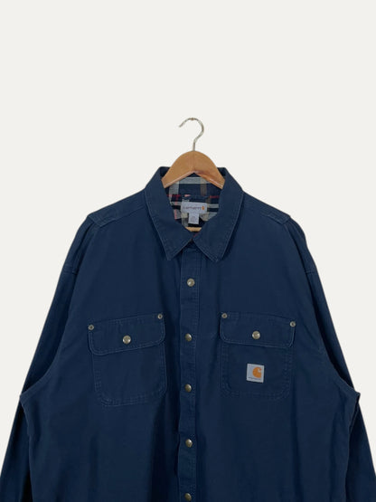 90's Carhartt Vintage Plaid Lined Shacket Size 2XL