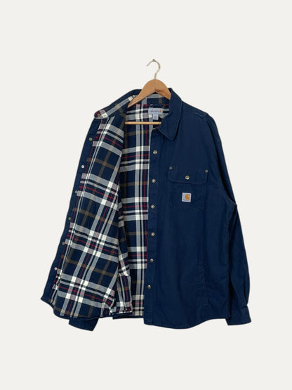 90's Carhartt Vintage Plaid Lined Shacket Size 2XL
