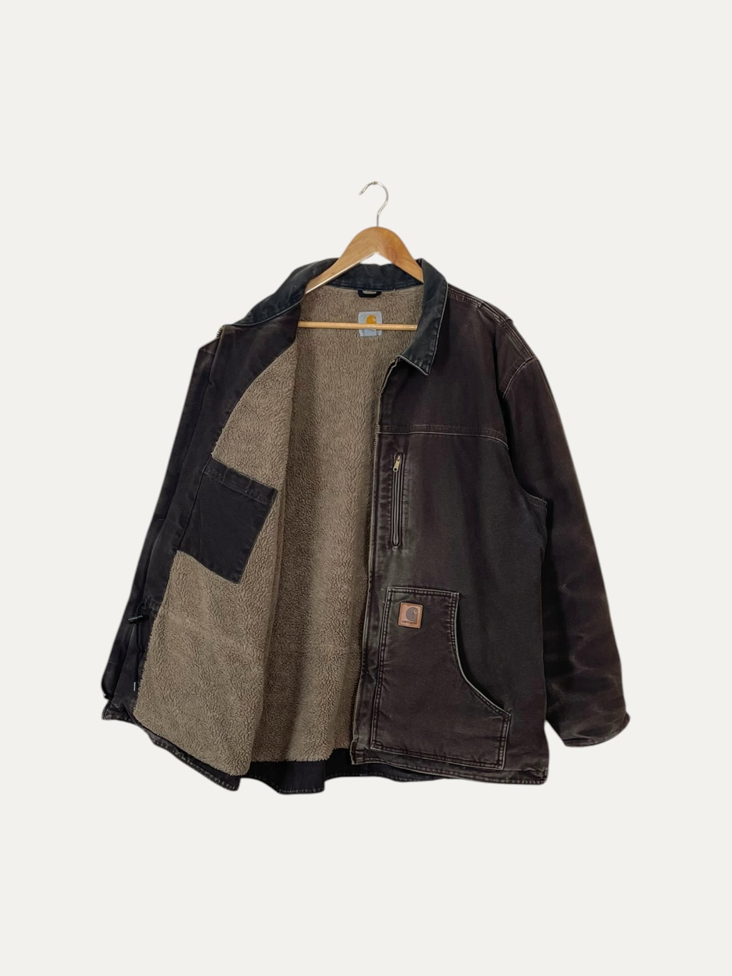 90's Carhartt Vintage Sherpa Lined Heavy Duty Jacket Size 2XL