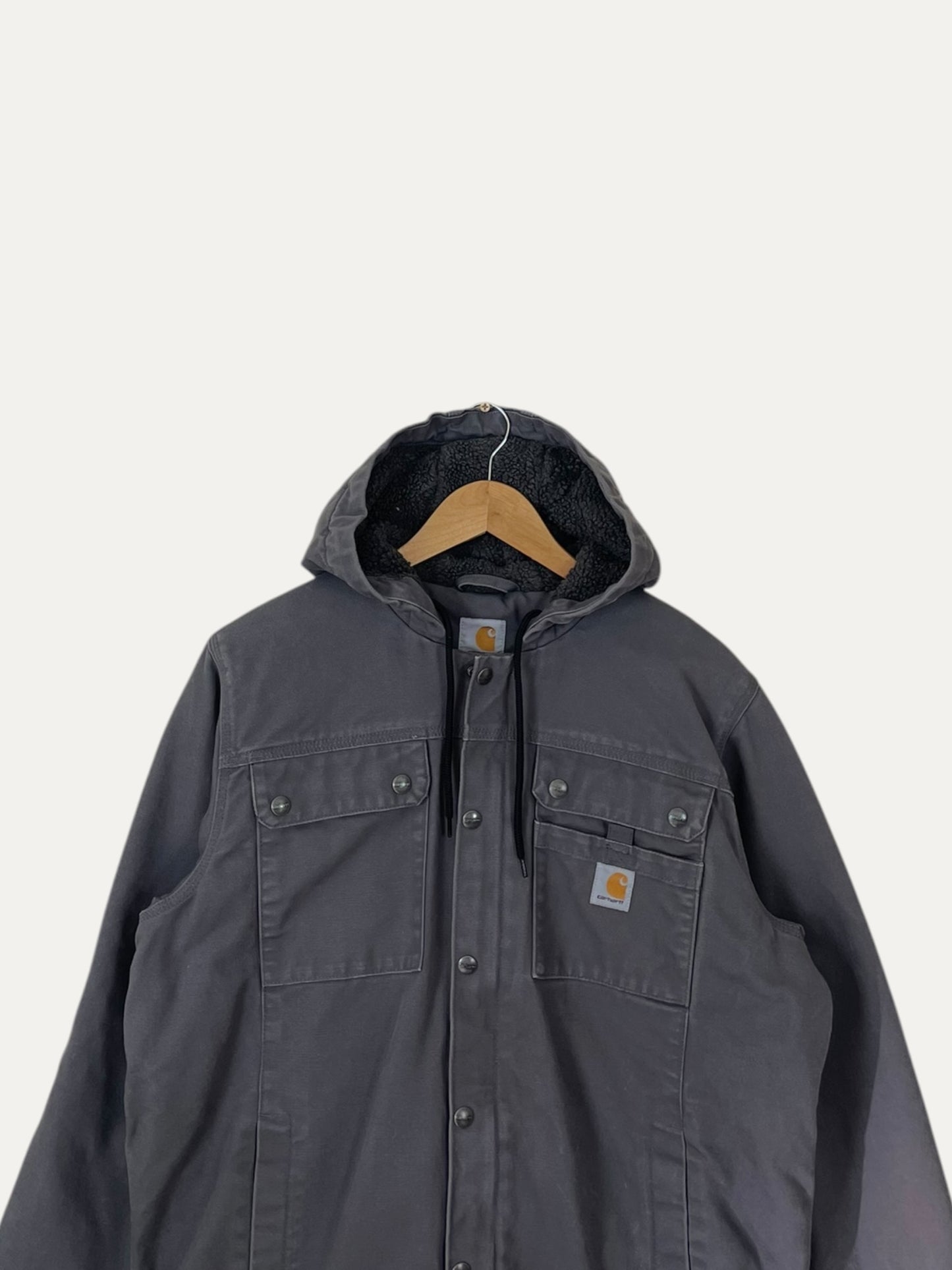 90's Carhartt Vintage Sherpa Lined Heavy Duty Hooded Jacket Size M-L