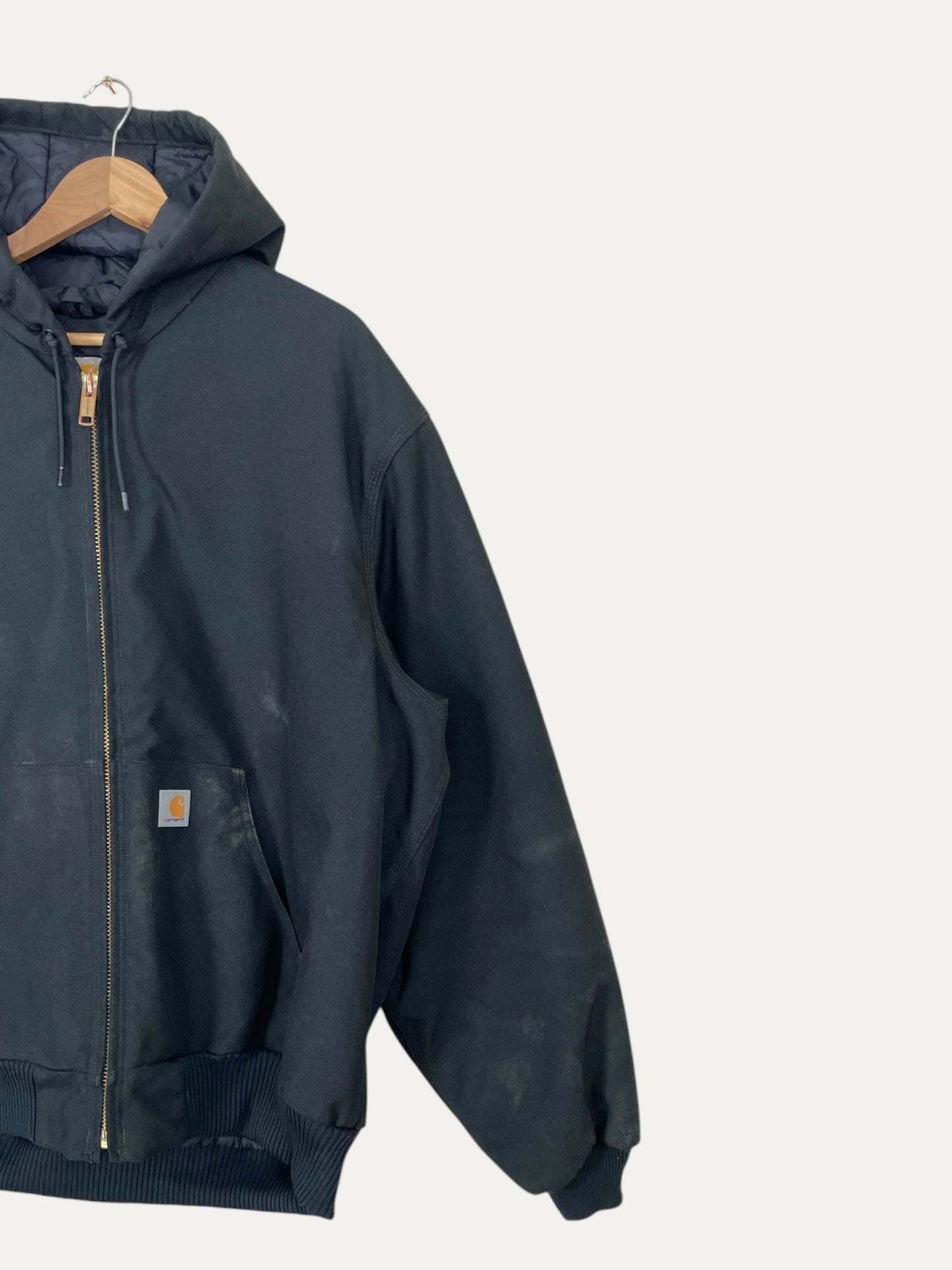 90's Carhartt Vintage Quilt Lined Heavy Duty Hooded Jacket Size XL-2XL