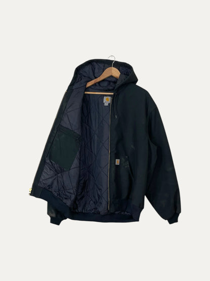 90's Carhartt Vintage Quilt Lined Heavy Duty Hooded Jacket Size XL-2XL