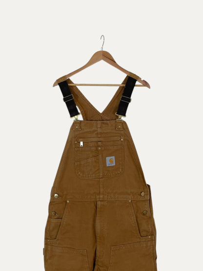 90's Carhartt Double Knee Vintage Carpenter Dungarees/Overalls Size 34x34