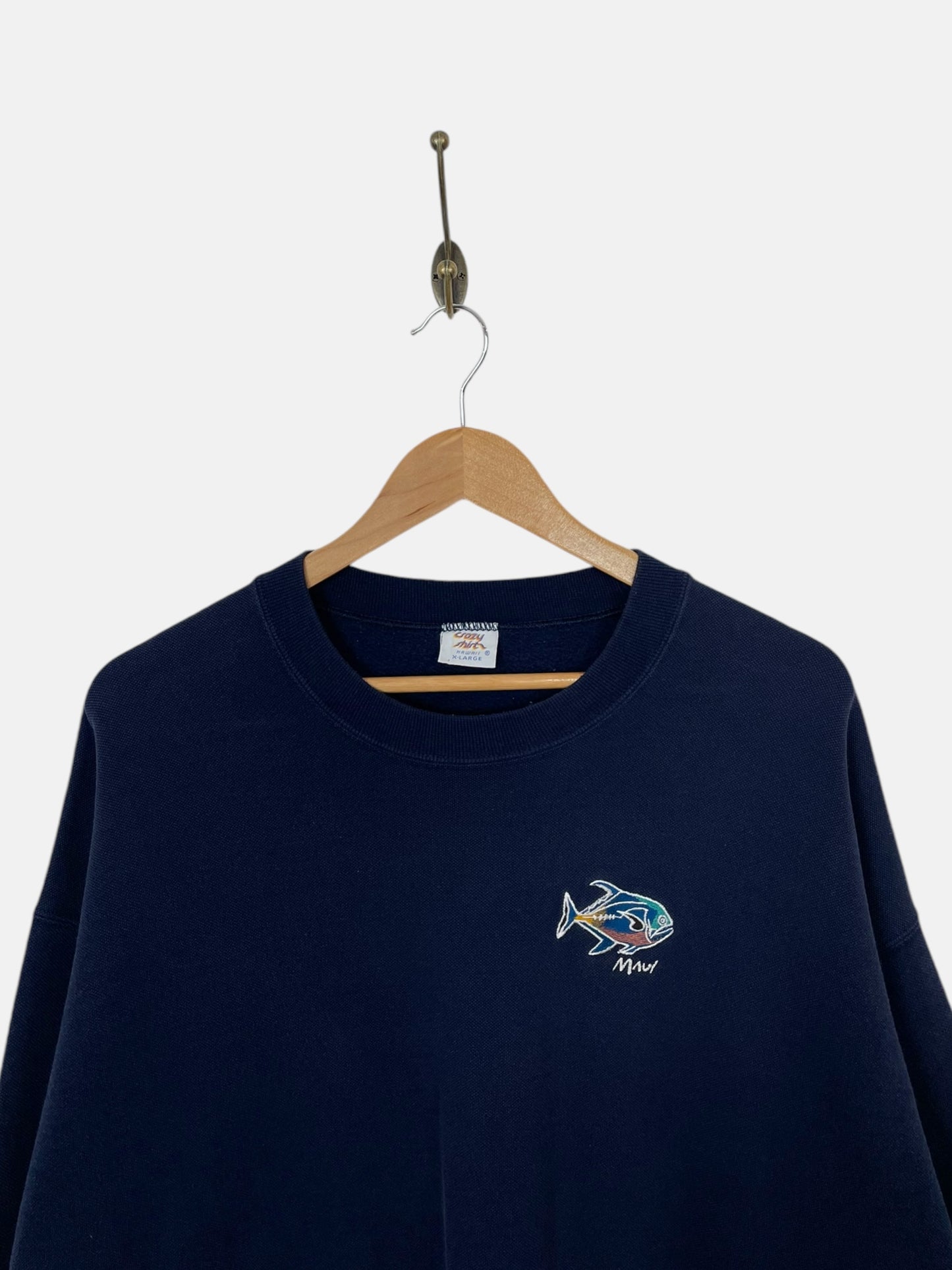 90's Maui Sweatshirt Embroidered Size XL
