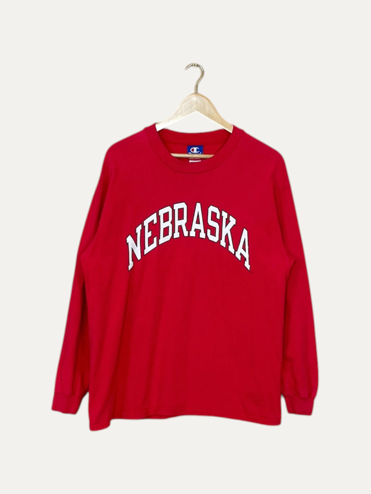 90's Champion Nebraska Vintage Long-sleeve T-Shirt Size M-L