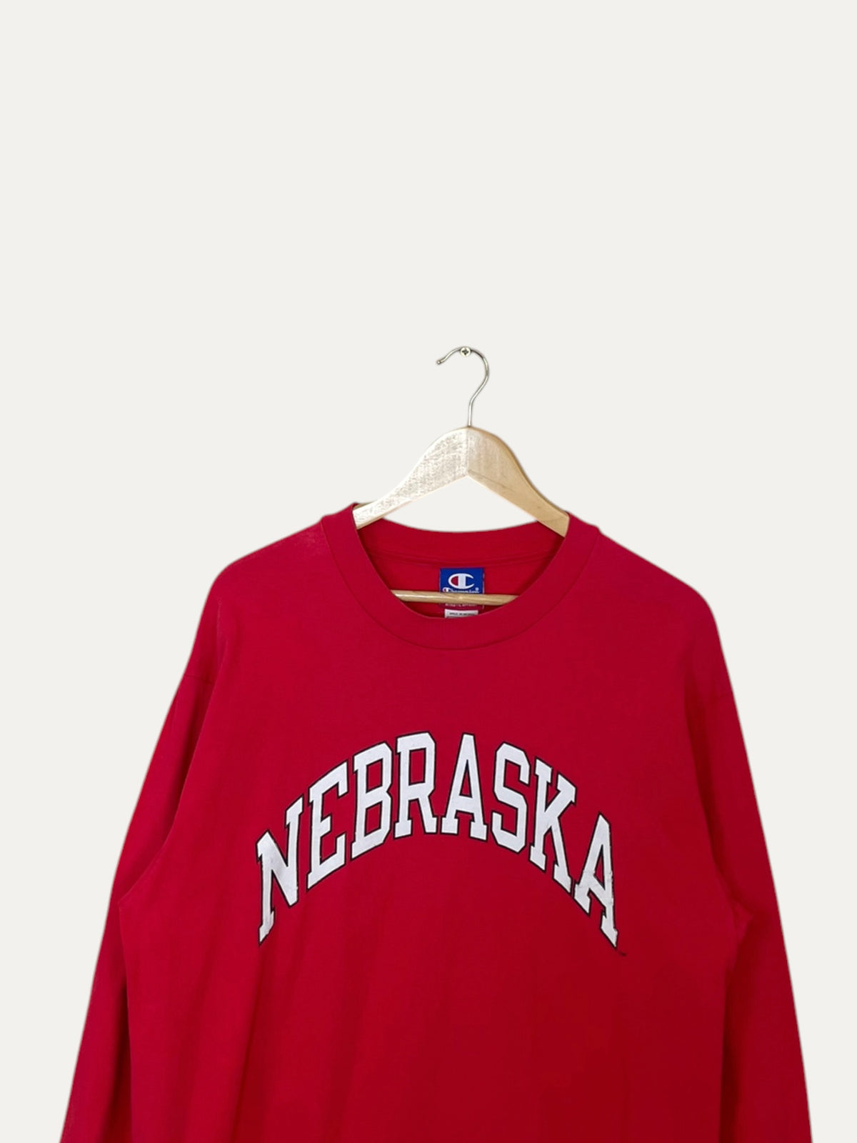 90's Champion Nebraska Vintage Long-sleeve T-Shirt Size M-L