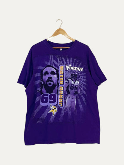 90's Vikings Jared Allen #69 Vintage T-Shirt Size 2XL