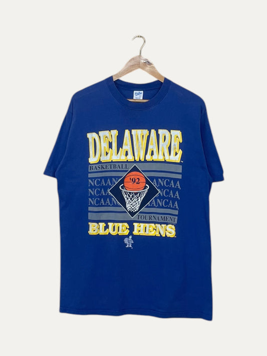 90's Delaware Blue Hens 92' Vintage T-Shirt Size L