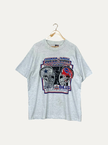 90's Cowboys vs Bills Super Bowl Vintage T-Shirt Size XL