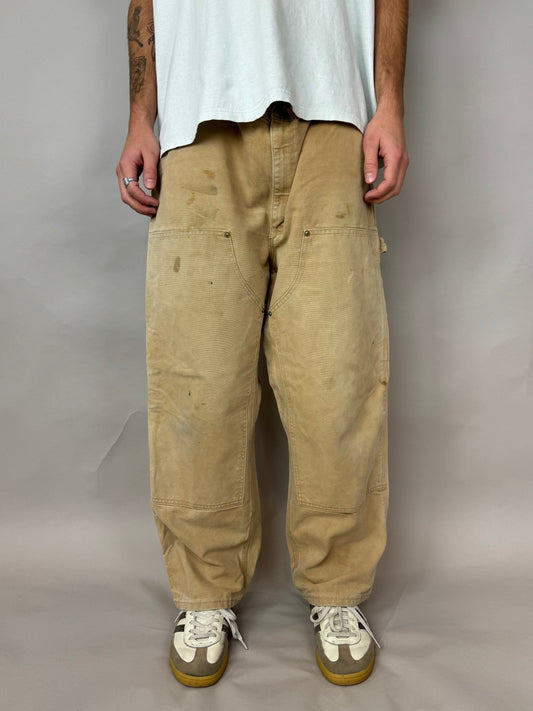 90's Carhartt Vintage Double Knee Carpenter Jeans Size 42x30