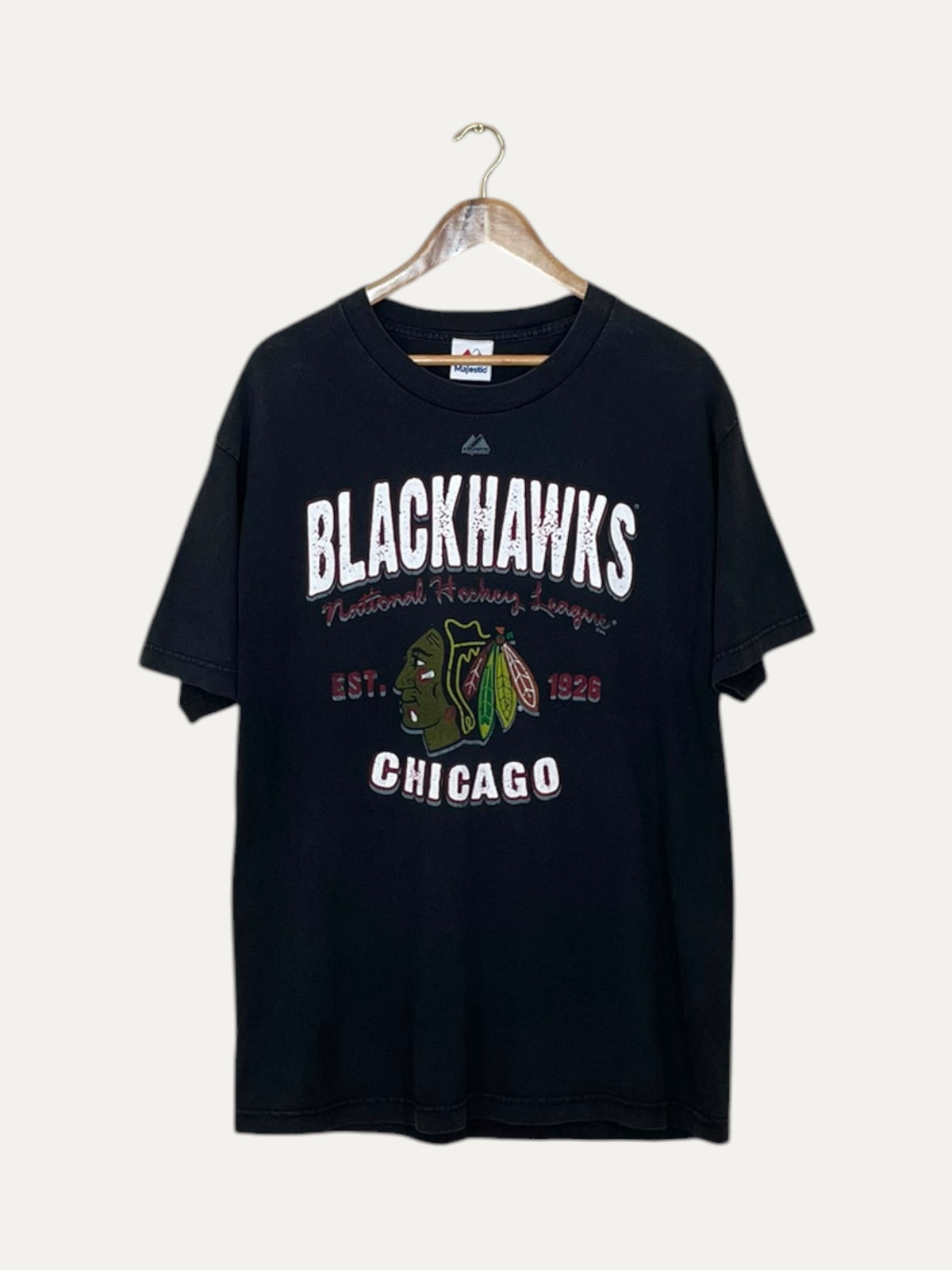 90's Chicago Black Hawks NHL Vintage T-Shirt Size S-M