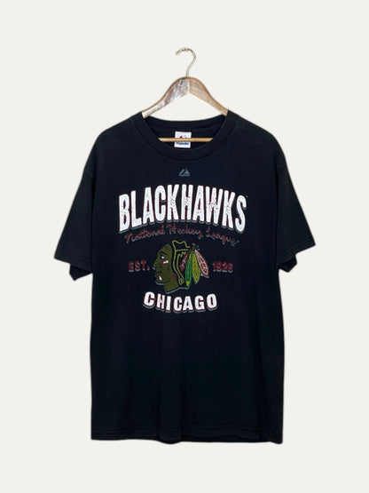 90's Chicago Black Hawks NHL Vintage T-Shirt Size S-M