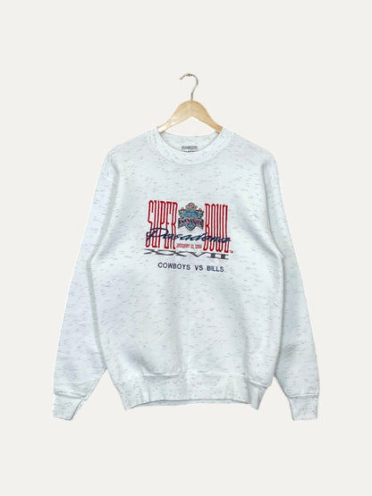 90's Cowboys vs Bills Embroidered Vintage Sweatshirt S