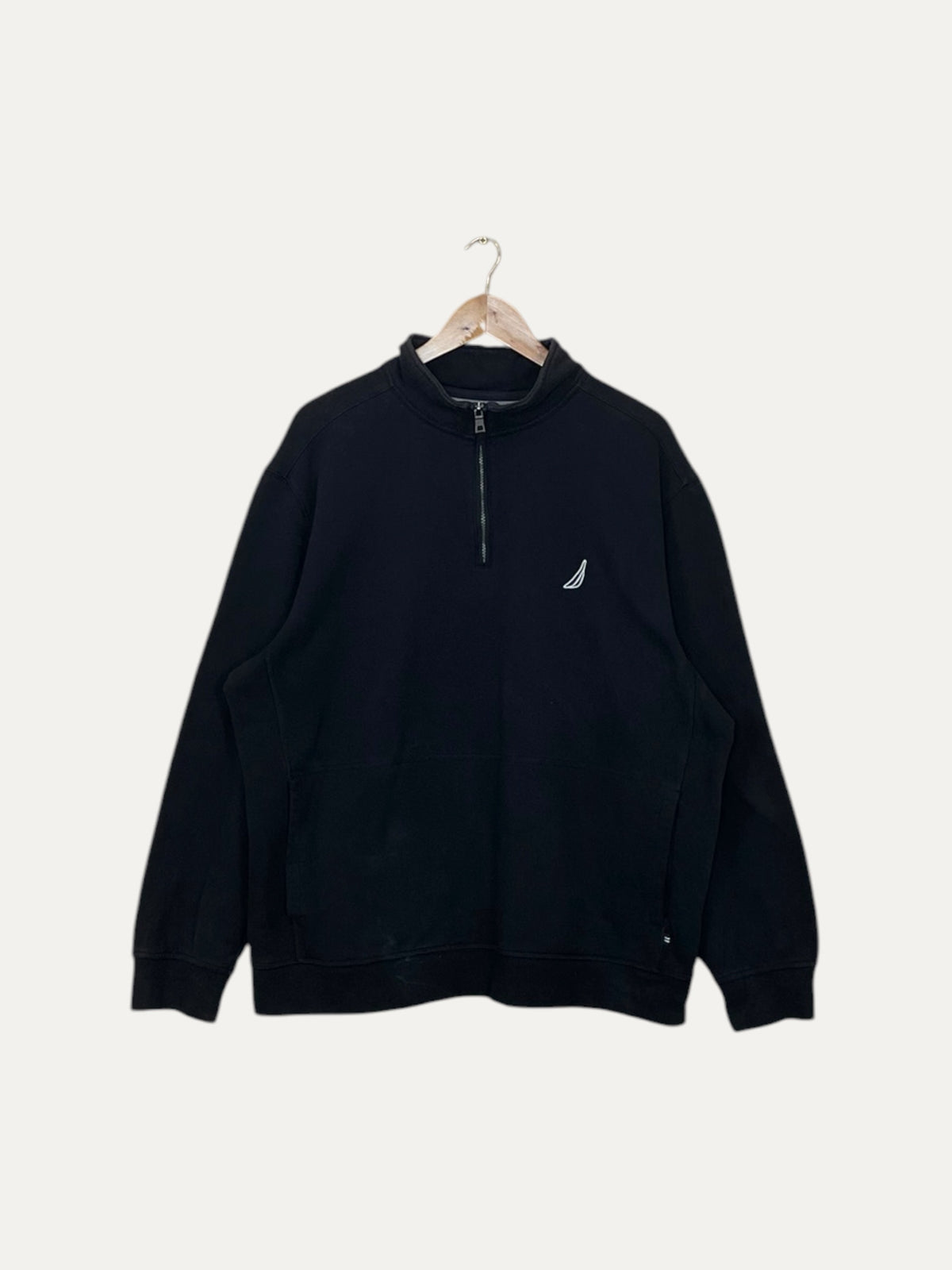 90's Nautica Embroidered Vintage Quarter-zip Sweatshirt 2XL