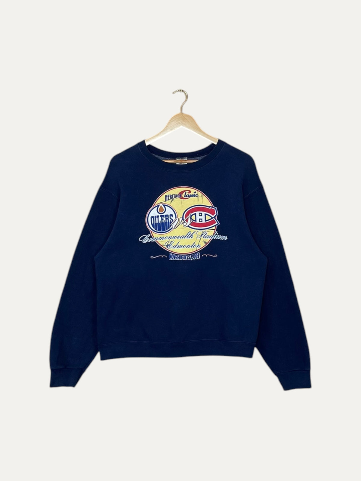 90's Oilers vs Cubs Heritage Classic Vintage Sweatshirt S