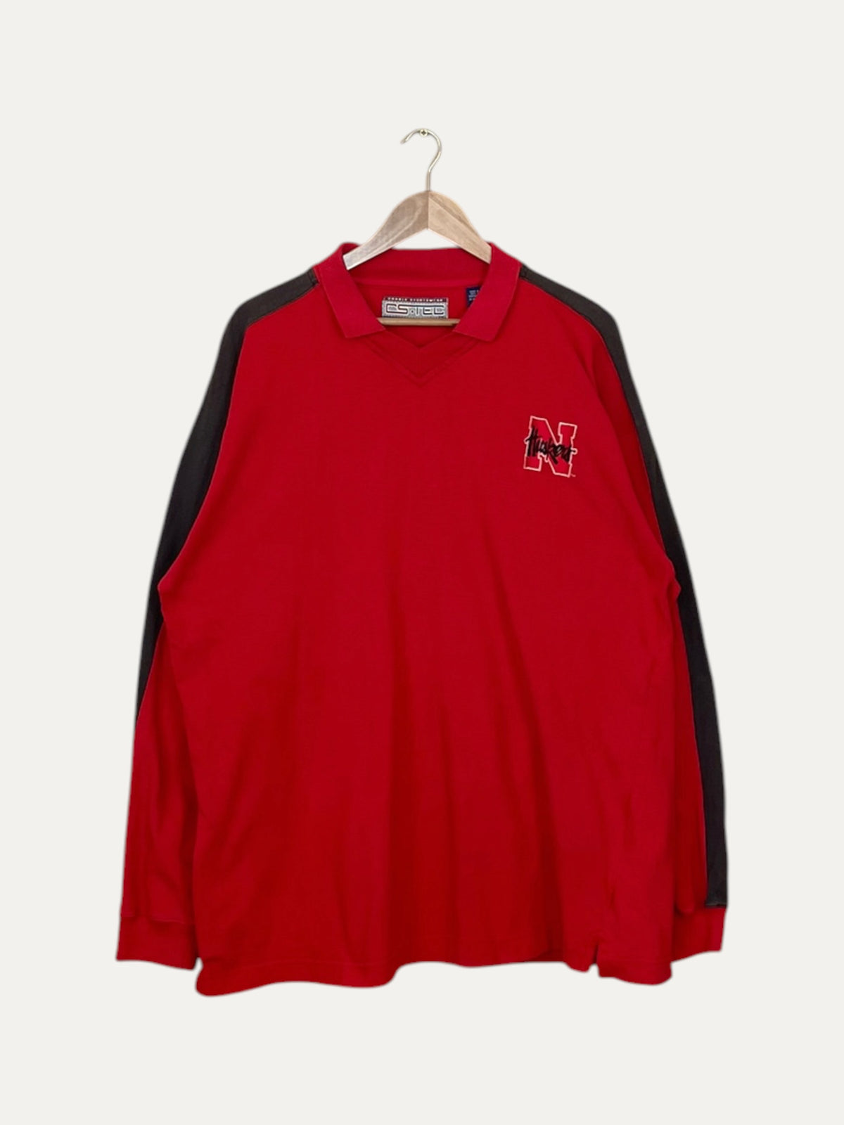 90's Nebraska Huskers Embroidered Vintage Collared Sweatshirt XL