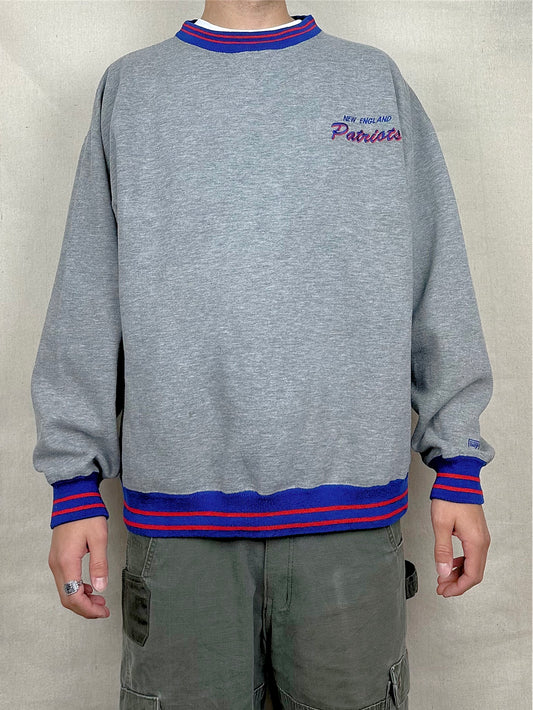 90's New England Patriots NFL Embroidered Vintage Sweatshirt Size XL